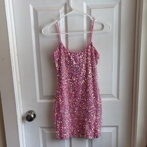 Lucy in the Sky Glittering Pink Kids Dress